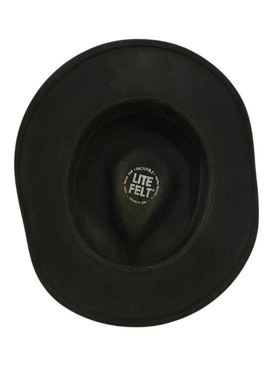 LiteFelt Autumn Black Wool Felt Packable Outback Cowboy Hat USA Unisex main image 8